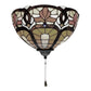 Frendorf | Glas-in-lood Kom Wandlamp met Bloem Patroon en Trekking 1 Licht Victoriaanse Wandlamp