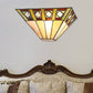 Frendorf | Mission Wandlamp met Trapezium Shade Gekleurd Glas 1 Lamp Sconces Licht voor Slaapkamer