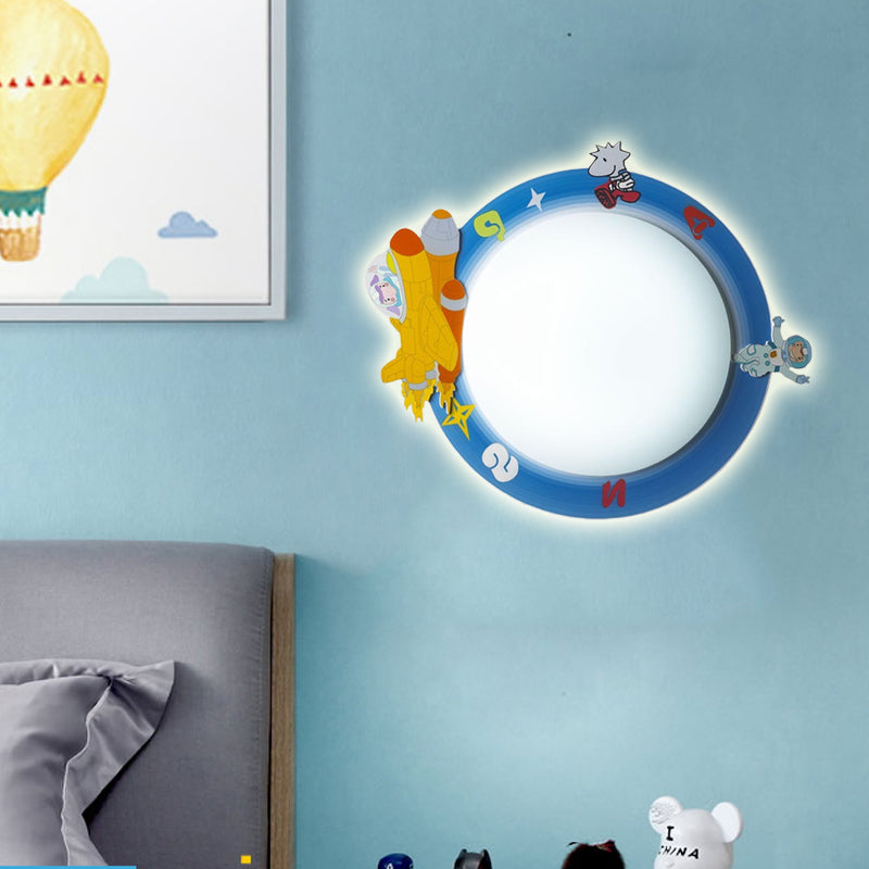 Slim Panel Stillzimmer Wand Sconce Acryl Modern Cartoon LED Wandleuchte