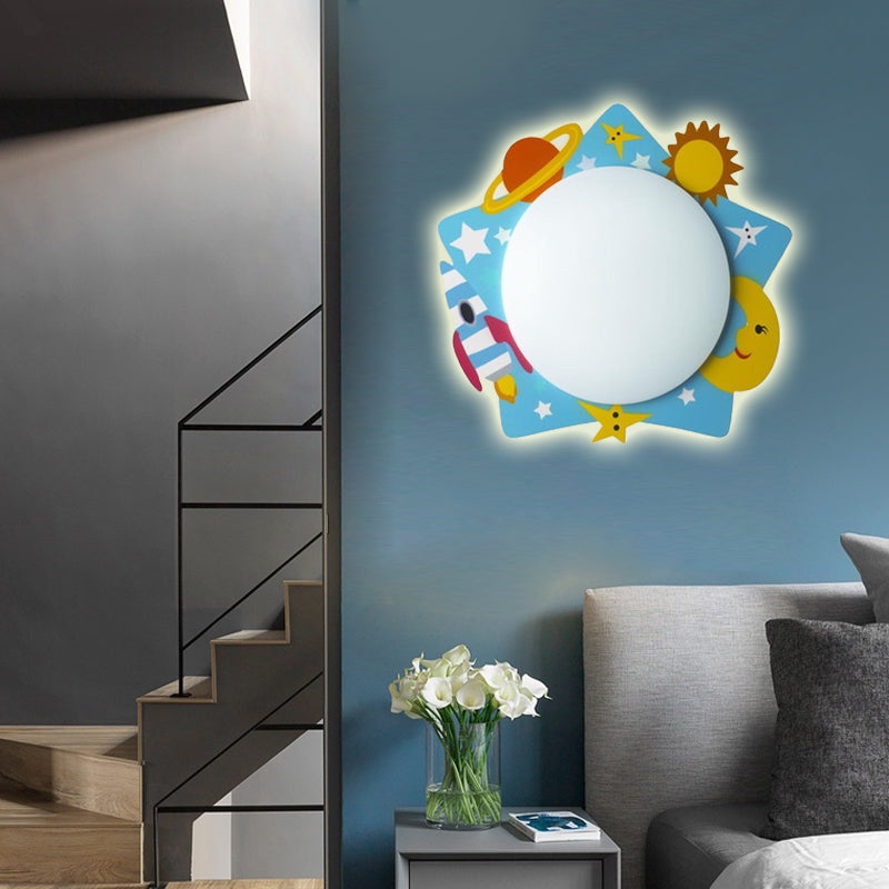 Slim Panel Stillzimmer Wand Sconce Acryl Modern Cartoon LED Wandleuchte