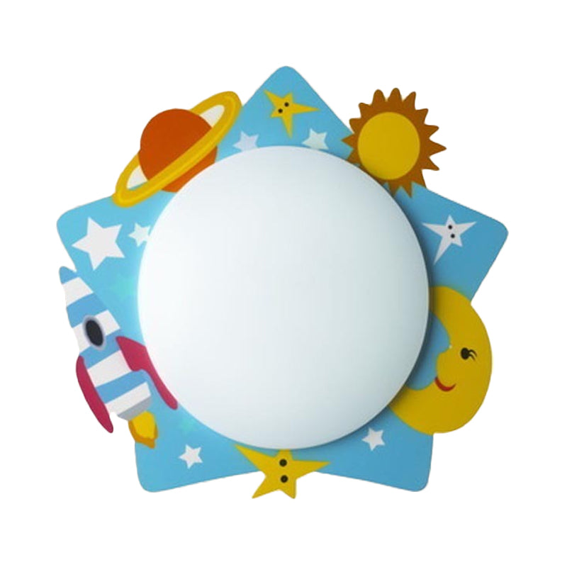 Slim Panel Stillzimmer Wand Sconce Acryl Modern Cartoon LED Wandleuchte