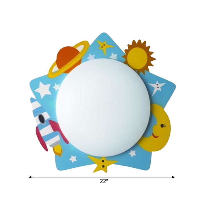 Slim Panel Stillzimmer Wand Sconce Acryl Modern Cartoon LED Wandleuchte