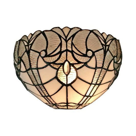 Frendorf | Traditionele Wandlamp Kom Met Gekleurd Glas 1 Kop Mini Wandverlichting Voor Woonkamer