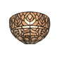 Frendorf | Mini Bowl Wandlamp met Pavo Tiffany Stijl 1 Licht Gevlekt Glas Muur Bevestigingslamp