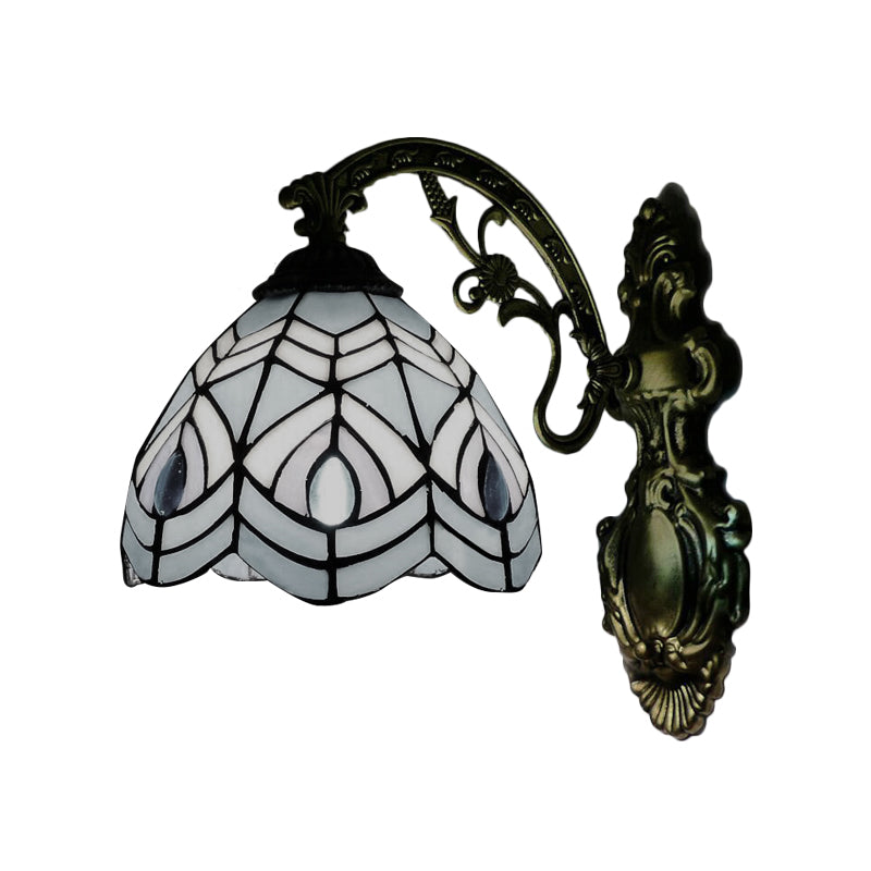 Frendorf | Pauw Wandverlichting Tiffany-stijl Gevuld Glas 1 Hoofds Wandlamp Verlichting voor Slaapkamer