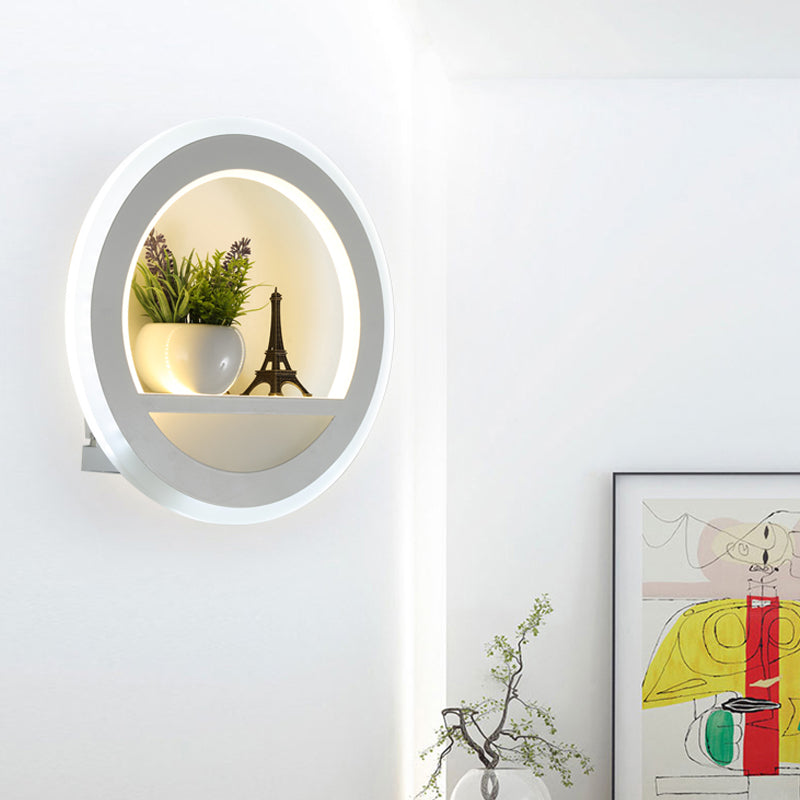 Frendorf | Woonkamer Restaurant Wandlamp Acryl Nordic Stil Sconceslamp in Witte Afwerking