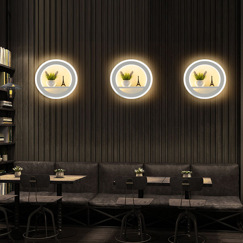 Frendorf | Woonkamer Restaurant Wandlamp Acryl Nordic Stil Sconceslamp in Witte Afwerking