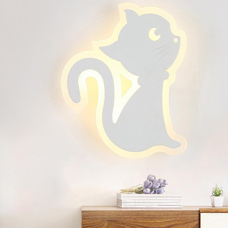 Frendorf | Lovely Animal Slim Wandleuchte Acryl Weiß LED Wandlicht für Pflegezimmer Kindergarten