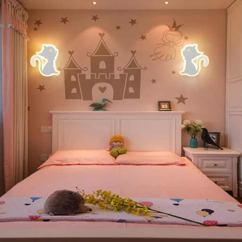 Frendorf | Lovely Animal Slim Wandleuchte Acryl Weiß LED Wandlicht für Pflegezimmer Kindergarten