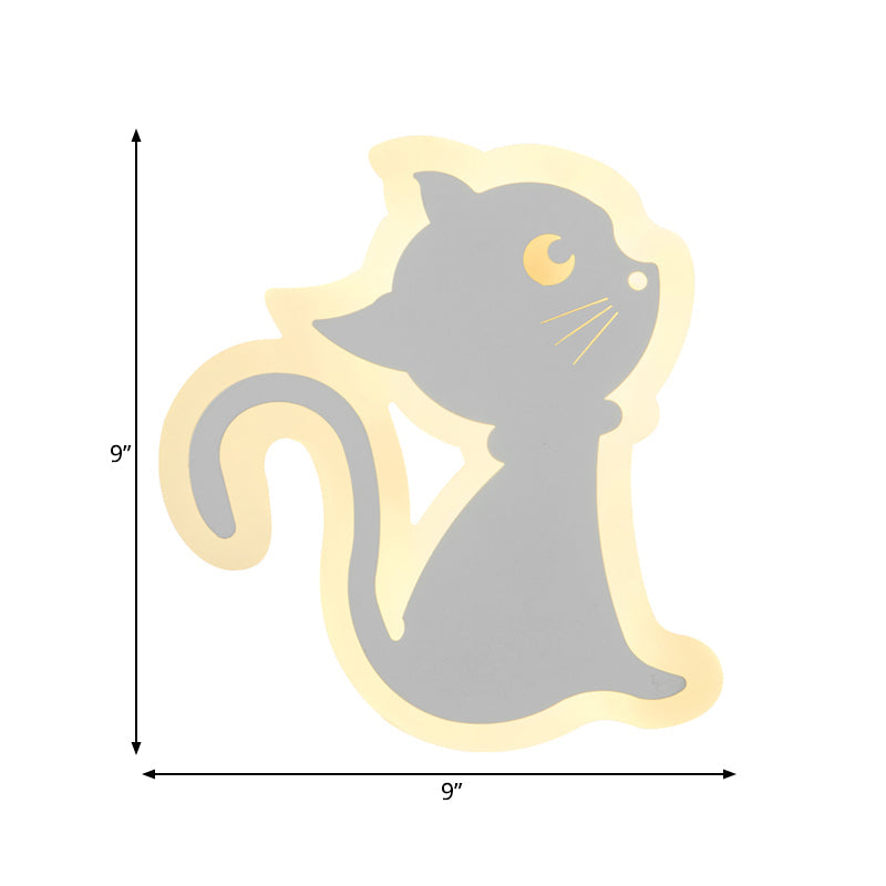 Frendorf | Lovely Animal Slim Wandleuchte Acryl Weiß LED Wandlicht für Pflegezimmer Kindergarten