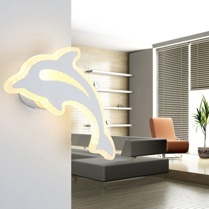 Frendorf | Lovely Animal Slim Wandleuchte Acryl Weiß LED Wandlicht für Pflegezimmer Kindergarten