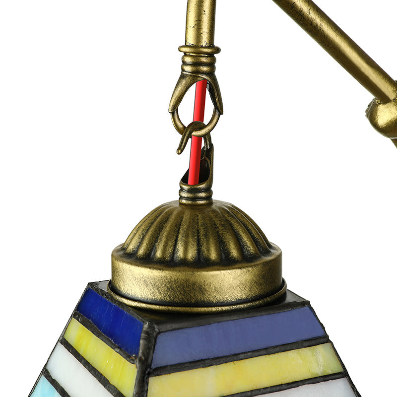 Frendorf | Orangenpyramide Wandleuchte Tiffany 1 Kopf Buntglass Sconcelampe