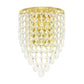 Frendorf | 10"/15" W Z tapered Wandlamp Vintage Metaal 1 Lamp Gouden Sconces met Duidelijke Kristal Drapering