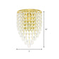 Frendorf | 10"/15" W Z tapered Wandlamp Vintage Metaal 1 Lamp Gouden Sconces met Duidelijke Kristal Drapering