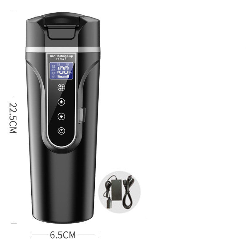 Frendorf | Tragbare Autoflasche Smart Touch Digitalanzeige Isolierbecher Home Travelling Heizbecher Wasserflasche