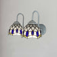 Frendorf | Witte Koepel Wandlamp Tiffany 2 Koppen Gevlekt Glas Wandgemonteerde Lamp met Blauwe Sieraad Decoratie