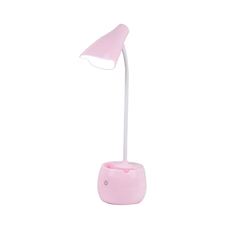 Augenfreundliche Flexible Gooseneck Schreibtischlampe Stifthalter Design LED USB Lade Leselampe in Blau/Rot/Weiß/Gelb