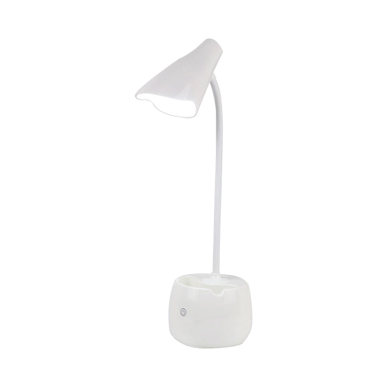 Augenfreundliche Flexible Gooseneck Schreibtischlampe Stifthalter Design LED USB Lade Leselampe in Blau/Rot/Weiß/Gelb