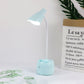 Augenfreundliche Flexible Gooseneck Schreibtischlampe Stifthalter Design LED USB Lade Leselampe in Blau/Rot/Weiß/Gelb