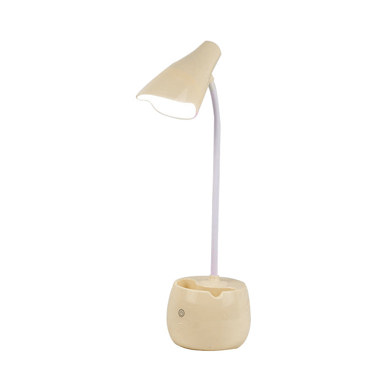 Augenfreundliche Flexible Gooseneck Schreibtischlampe Stifthalter Design LED USB Lade Leselampe in Blau/Rot/Weiß/Gelb