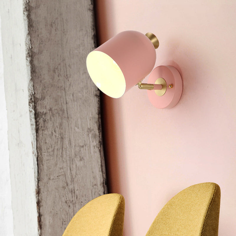 Frendorf | Kop Shade Eetkamer Wandlamp Metaal 1 Gloeilamp Nordische Stil Wandlampe mit Macaron Farbe