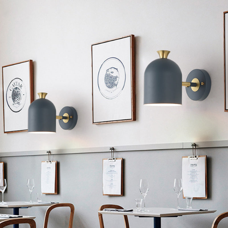 Frendorf | Kop Shade Eetkamer Wandlamp Metaal 1 Gloeilamp Nordische Stil Wandlampe mit Macaron Farbe