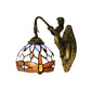 Frendorf | Antieke Messing Libelle Wandlamp Tiffany 1 Hoofd Witte Glazen Wandgemonteerde Verlichting