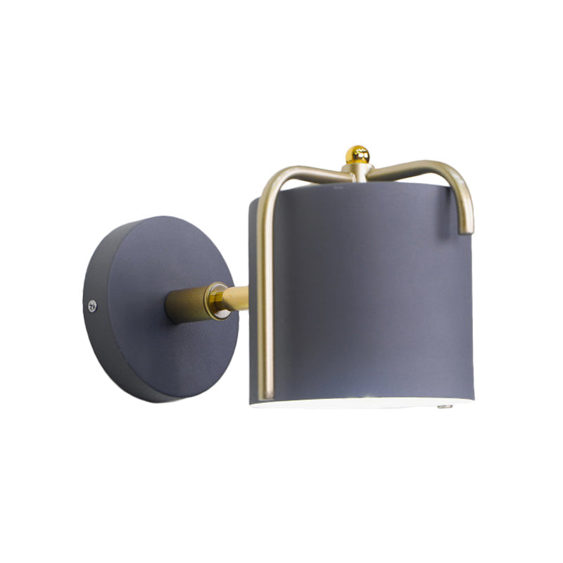Frendorf | Metalen Cilinder Wandlamp Rotatable Eén Lamp Macaron Loft Wandlamp voor Slaapkamer Spiegel
