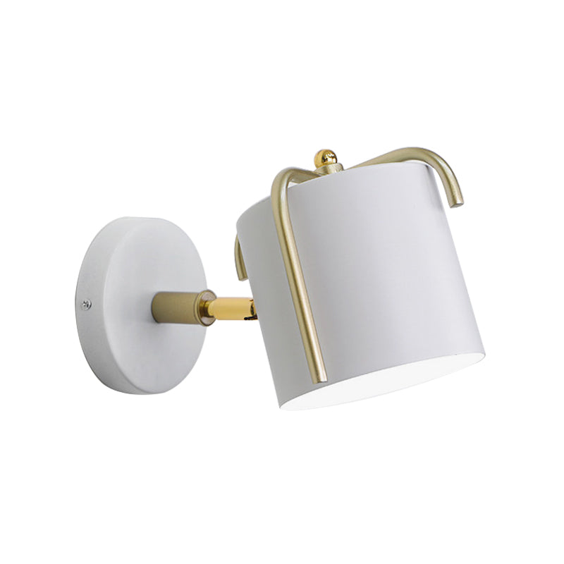 Frendorf | Metalen Cilinder Wandlamp Rotatable Eén Lamp Macaron Loft Wandlamp voor Slaapkamer Spiegel