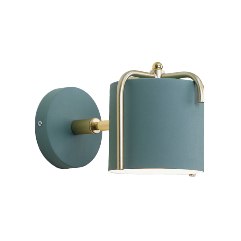 Frendorf | Metalen Cilinder Wandlamp Rotatable Eén Lamp Macaron Loft Wandlamp voor Slaapkamer Spiegel