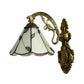 Frendorf | Retro-Stil Kegelwandlampe Buntglas 1 Licht Wandlicht für Treppe