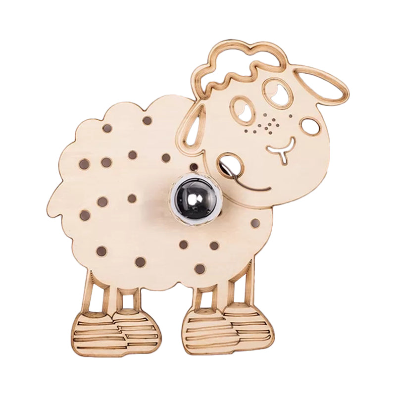 Frendorf | Metalen Schapen Wandlamp Slaapkamer Kleuterschool 1 Kop Kinderen Wandlicht in Beige