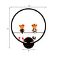 Frendorf | Contemporary Zwarte Wandlamp Ring Metaal Sconces Licht met Pop Deco voor Kinderkamer