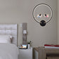 Frendorf | Contemporary Zwarte Wandlamp Ring Metaal Sconces Licht met Pop Deco voor Kinderkamer