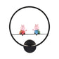 Frendorf | Contemporary Zwarte Wandlamp Ring Metaal Sconces Licht met Pop Deco voor Kinderkamer