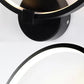 Zeitgenössische schwarze Wandleuchte Ring Metall Wandlampe mit Puppendeko für Kinderzimmer