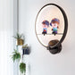 Frendorf | Contemporary Zwarte Wandlamp Ring Metaal Sconces Licht met Pop Deco voor Kinderkamer