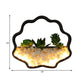 Frendorf | Kunstmatige Succulent Planten Wandlamp Metalen Steen Moderne Creatieve Wandlamp in Zwart voor Slaapkamer