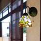 Frendorf | Gelbe Kuppel Wandlampe Viktorianisches Buntglas 1 Kopf Wandarmatur Licht mit Zugkette für Flur