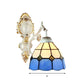 Frendorf | 1 Licht Kuppelvormige Wandverlichting Retro Stijl Gevlochten Glas Wandlamp in Witte Afwerking voor Hal