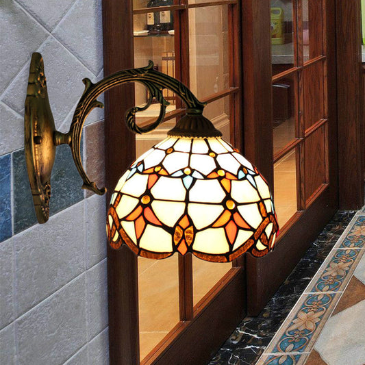 Frendorf | Vintage Tulp Wandlampen Licht Geëtst Glas 1-Licht Wandlamp Schaduw voor Hal