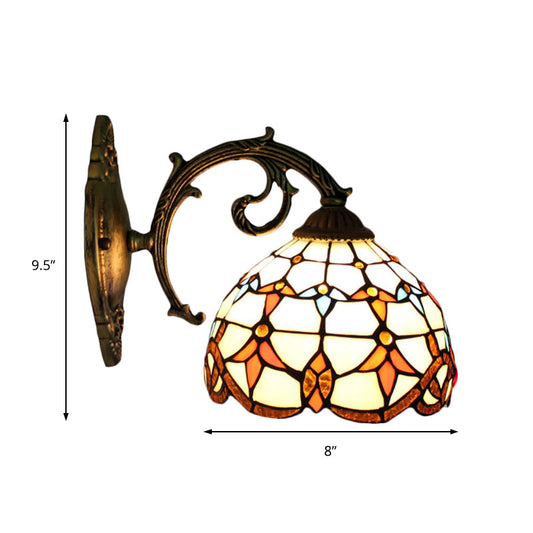 Frendorf | Vintage Tulp Wandlampen Licht Geëtst Glas 1-Licht Wandlamp Schaduw voor Hal