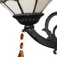 Frendorf | Lodge Bowl Shade Wandlamp Verlichting Armatuur Gekleurd Glas 1-Lichts Crystal Verlichting Armatuur