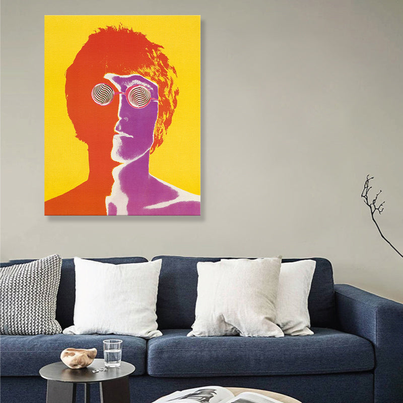 Frendorf | Pop Art Musiker Wanddekoration Leinwand Texturiertes Pastellfarben Gemälde für das Arbeitszimmer
