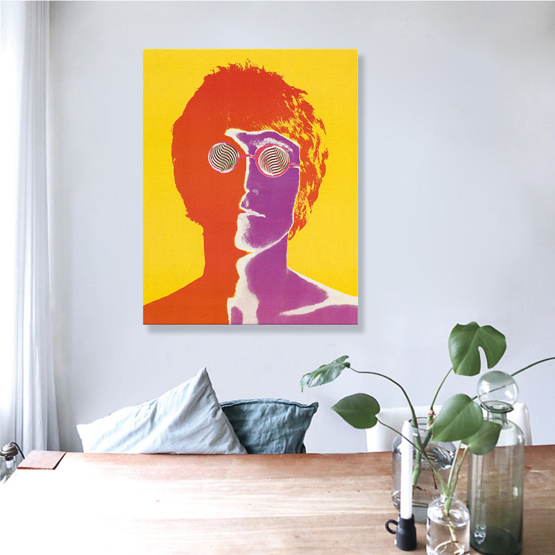 Frendorf | Pop Art Musiker Wanddekoration Leinwand Texturiertes Pastellfarben Gemälde für das Arbeitszimmer