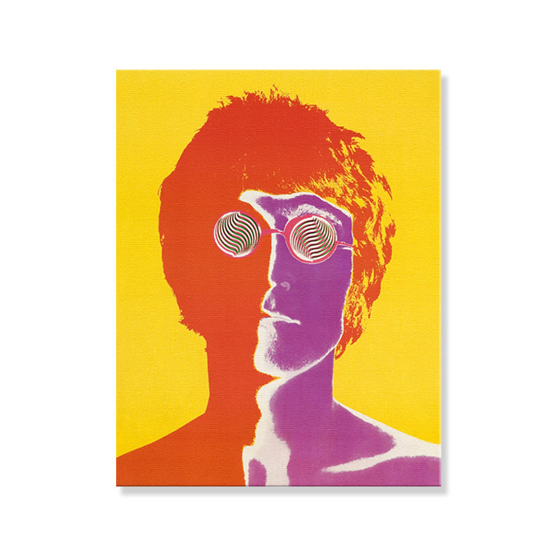 Frendorf | Pop Art Musiker Wanddekoration Leinwand Texturiertes Pastellfarben Gemälde für das Arbeitszimmer