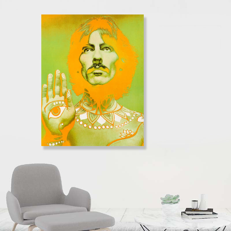 Frendorf | Pop Art Musiker Wanddekoration Leinwand Texturiertes Pastellfarben Gemälde für das Arbeitszimmer