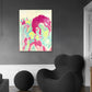 Frendorf | Pop Art Musiker Wanddekoration Leinwand Texturiertes Pastellfarben Gemälde für das Arbeitszimmer