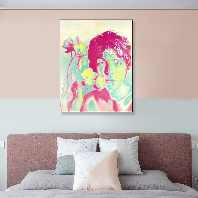 Frendorf | Pop Art Musiker Wanddekoration Leinwand Texturiertes Pastellfarben Gemälde für das Arbeitszimmer