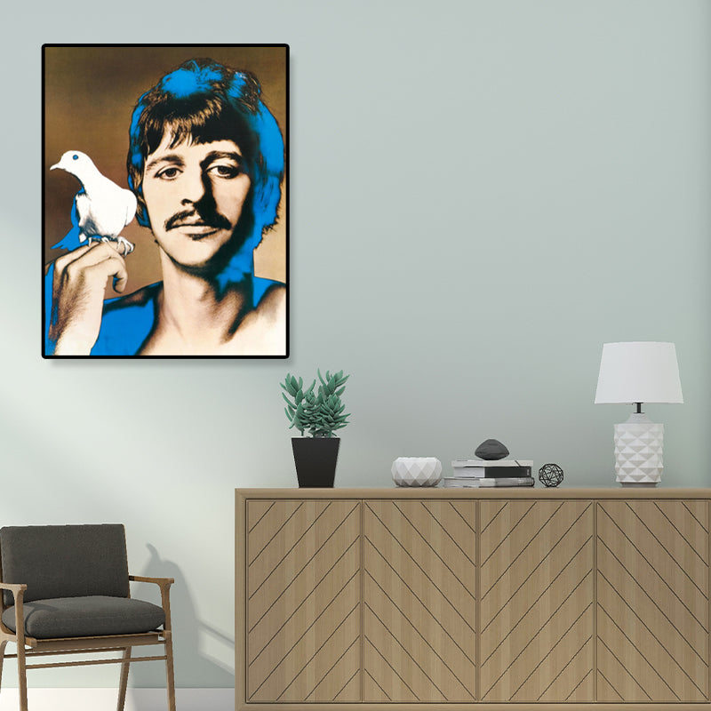 Frendorf | Pop Art Musiker Wanddekoration Leinwand Texturiertes Pastellfarben Gemälde für das Arbeitszimmer